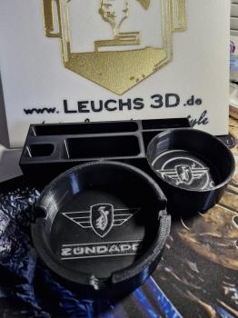 Geschenkset für jeden Zündapp Fahrer , Bier-​Zigaretten-Feuerzeug-Streichholz- und Handyhalter in einem - Schwarz/Silber